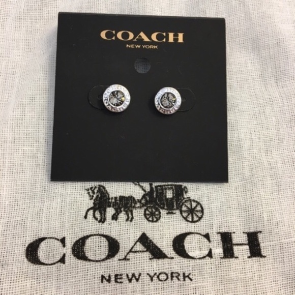 ❌SOLD NWT COACH Open Circle Stone Strand Earrings - Picture 2 of 8